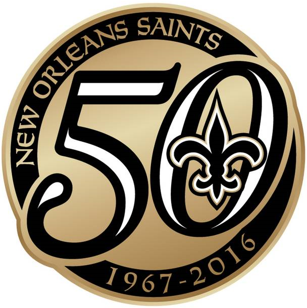 New Orleans Saints 2016 Anniversary Logo iron on paper